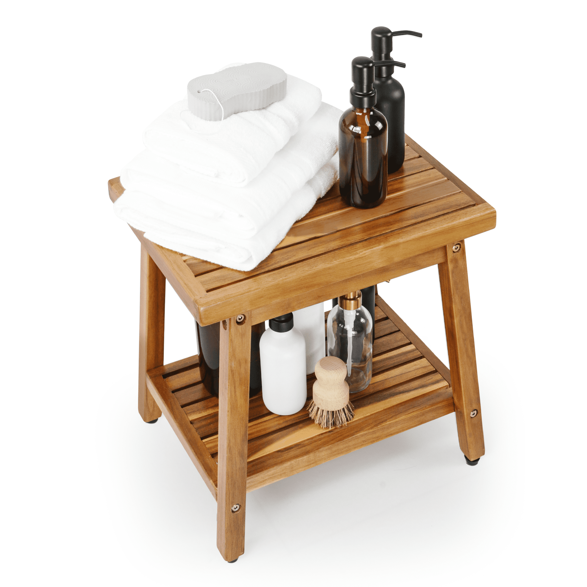 OasisSpace Bamboo Shower Bench, 19