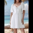 thumbnail image 2 of Vestido Mini Elegante con Escote en V Profundo y Lazo en XL, 2 of 8
