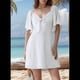 thumbnail image 2 of Vestido Mini Elegante con Escote en V Profundo y Lazo en XL, 2 of 8