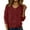 Brick Red, variant on Womens Tops Sparkling V-Neck Winter Sweater for Women – Sequin Glitter Ribbed Knit Pullover Brick Red 3XL