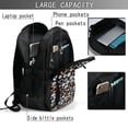 thumbnail image 4 of Balery Colorful Screws Mochila con carga USB para hombre y mujer - Mochila impermeable y antirrobo para laptop con puerto USB para viajes, trabajo, 4 of 7