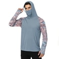 thumbnail image 3 of LWavelet Men's UPF 50+ UV Protection Fishing Shirt with Face Cover Long Sleeve Quick Dry Breathable Sun Hoodie for Beach, 3 of 7