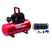Hyper Tough 3 Gallon Oil Free Portable Air Compressor, 100PSI, Red