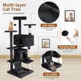 thumbnail image 3 of YRLLENSDAN 54 inch Tall Cat Tree Tower for Indoor Cats, Large Cat Tower with Scratching Post, Cat Climbing Tower with Cat Tree House, Sturdy Cat Condo, Dark Gray, 3 of 7