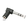 thumbnail image 2 of Adaptador de Conector Uxcell de Macho de 6.35mm a Hembra de 3.5mm 90 Grados para Audio y Video, 2 of 5