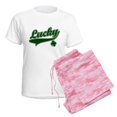 thumbnail image 6 of CafePress - Lucky St. Patricks Day Women's Light Pajamas - Women's Short Sleeve Print T-Shirt and Pants Light Cotton Pajama Set, 6 of 7