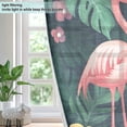 thumbnail image 4 of Yayeee Window Curtains Set of 2 for Living Room Light Filtering 63"x42", Flamingo Leaves Pattern, 4 of 7