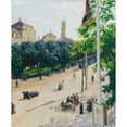 thumbnail image 3 of Charles Vetter 20x24 Black Modern Framed Museum Art Print Titled - A View of the Southern Stachus Rondell, the Sonnenstrase and the Old St Matthew's Church, 3 of 5