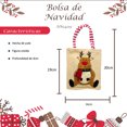 thumbnail image 2 of Bolsa Navideña de Yute Navi Colors con Decoración Cosida Reno, 2 of 4