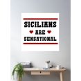 thumbnail image 2 of Sicilians Are Sensational Poster Wall Art, Modern Wall Decor, 24x24 UNFRAMED, 2 of 3