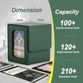 thumbnail image 2 of Vitrina doble MTG Deck Box Stepane, piel sintética, verde, 2 of 6