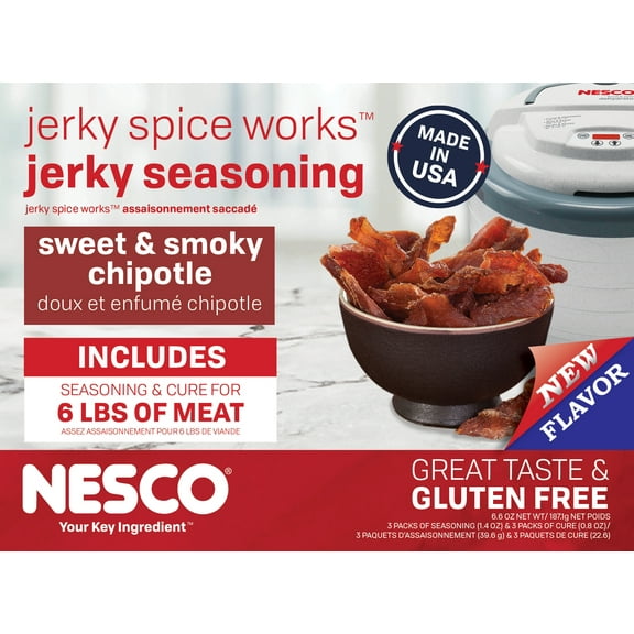 NESCO® BJSC-6 Smoky Chipotle Jerky Seasoning, 3 Pack