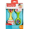thumbnail image 6 of Fisher-Price Baby Rattle ‘n Rock Maracas Toys, Set of 2 for Infants 3+ Months, Green & Yellow, 6 of 6
