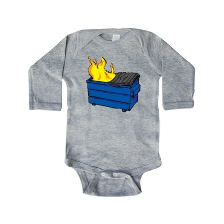 

Inktastic Dumpster Fire Gift Baby Boy or Baby Girl Long Sleeve Bodysuit