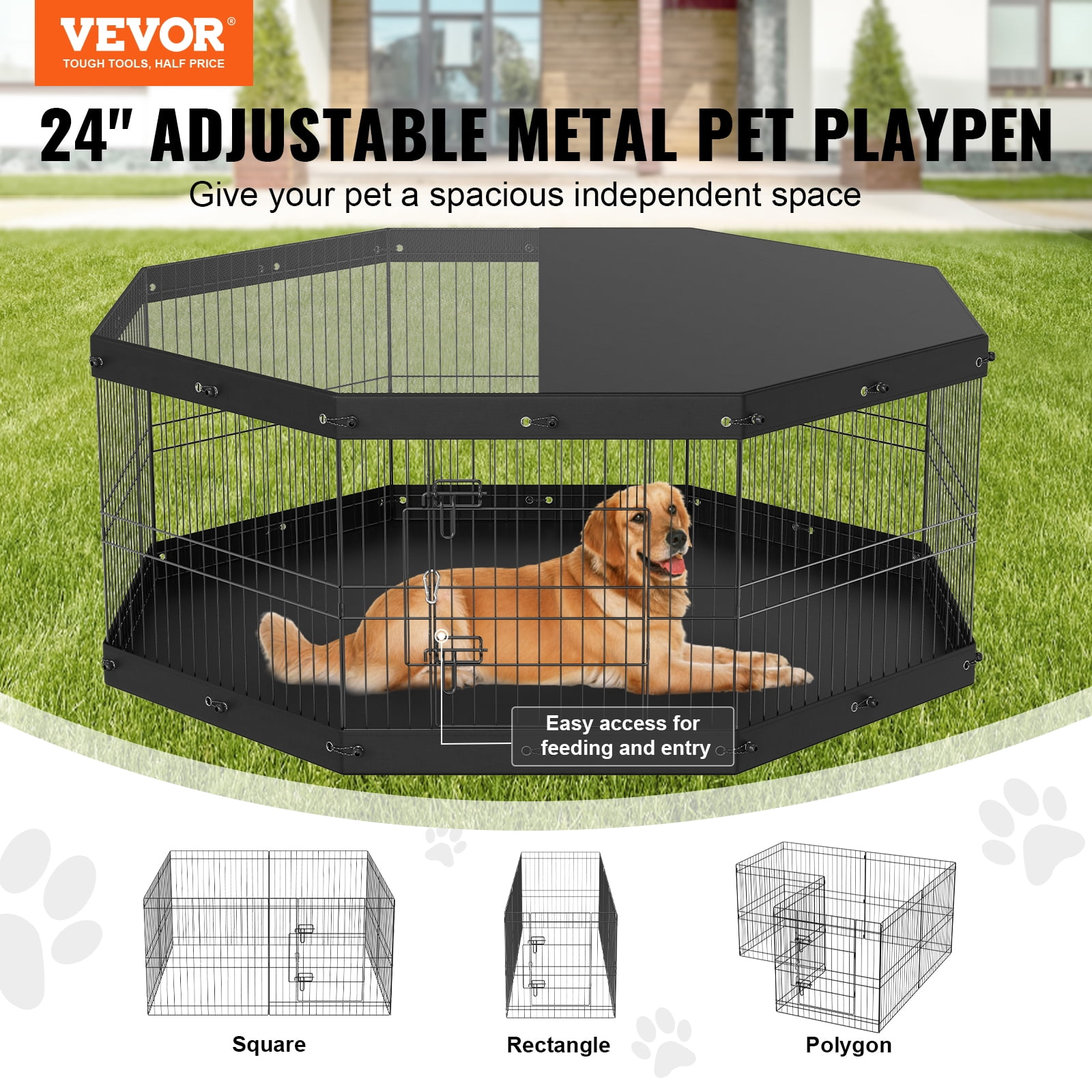 Adjustable dog playpen hotsell