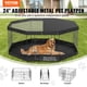 thumbnail image 1 of VEVOR Parque para perros, 8 paneles plegable de metal para ejercicios con cubierta superior y almohadilla inferior, valla para mascotas de 24 pulgadas de alto, caseta para cachorros, 1 of 8