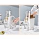thumbnail image 5 of Knife Block Utensil Holder with Draining Tray Compartment Storage Transparent Kitchen Utensils Organizer White, 5 of 5
