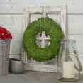 thumbnail image 2 of Northlight Floral Foam Reindeer Moss Artificial Floral Spring Wreath, 13.7" (Green), 2 of 3