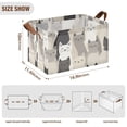 thumbnail image 7 of Yayeee Foldable Storage Basket for Shelves with Handles Waterproof Cloth Bins, Beige Cute Cats, 7 of 7