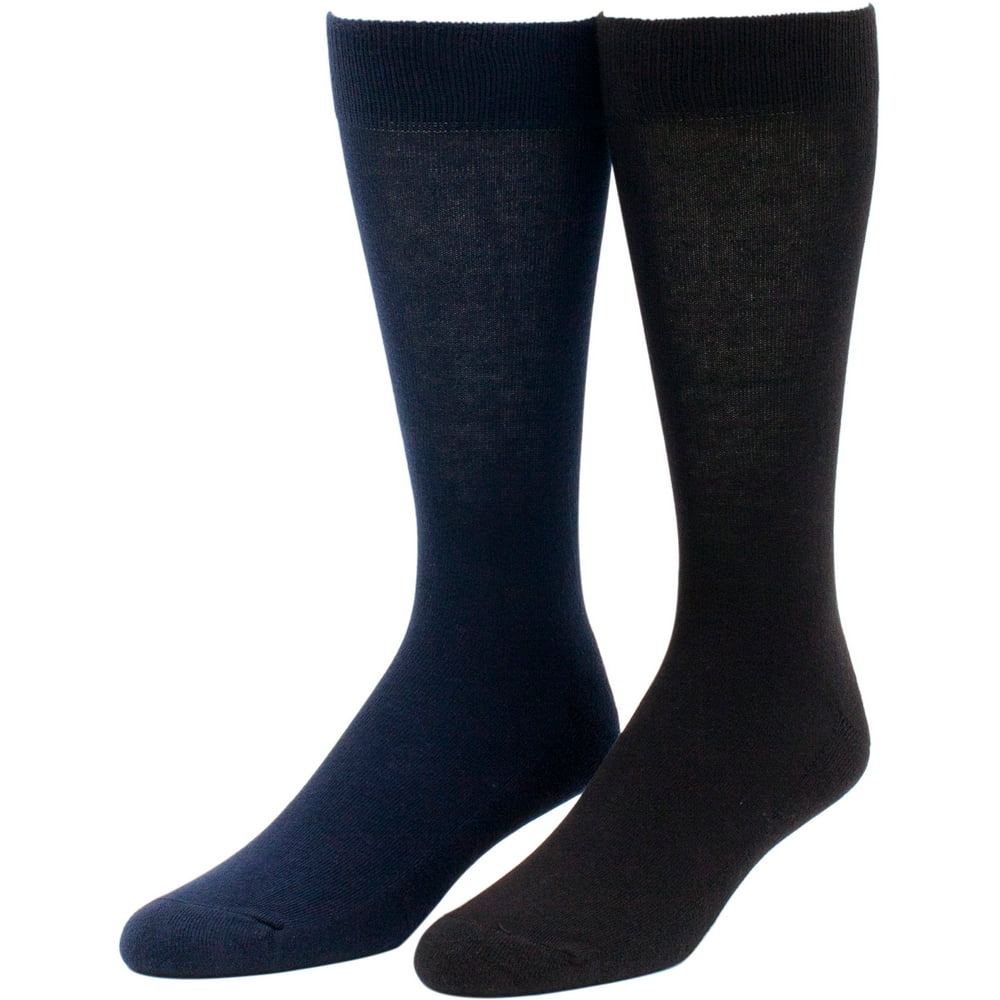 Men's Cotton Cushioned Crew Dress Sock 2 pairs