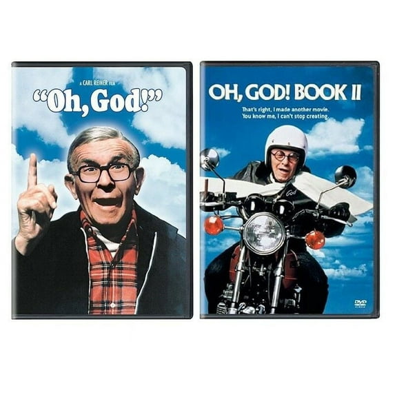 OH GOD 1 & 2 One & TWO George Burns 2 DVD Set Includes Glossy Print Cinema Movie Time Art Card