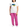 thumbnail image 4 of CafePress - Ukraine Pride Love Ukrainian Flag Pajamas - Women's Short Sleeve Print T-Shirt and Pants Light Cotton Pajama Set, 4 of 7