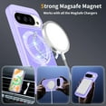 thumbnail image 4 of Asuwish Phone Case for Google Pixel 9/10/9 Pro/10 Pro 5G Tempered Glass Screen Protector Magnetic Bracket stand Translucent Shockproof Protective Cell Cover Pixel9 Pixel10 9Pro 10Pro Women Men Purple, 4 of 7