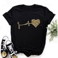 thumbnail image 2 of Camiseta de manga corta con estampado de latido de corazón de leopardo para mujer, ropa estampada Harajuku, Top de mujer, verano, novedad, 2 of 5