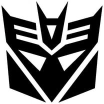 2x BLACK Transformers Decepticon Vinyl Decal Sticker Car Hood Window Laptop iPad