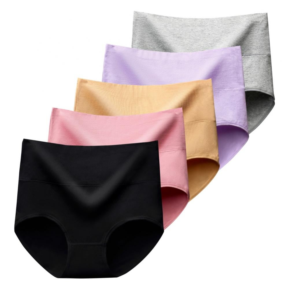 Women's High Waist Cotton Underwear Soft Tummy Control Hip-Lifting