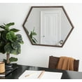 thumbnail image 7 of Kate and Laurel Hexagon Wall Mirror, Brown, 7 of 7