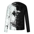 thumbnail image 5 of IROINNID Mens Long Sleeve T Shirts Graphic Print Leisure Round Neck Pullover 3D Printed T-Shirt Blouse Tops Deals,Black, 5 of 5