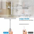 thumbnail image 4 of raclette De Douche, Rotatif 360 Poigne Allonge Raclette En Silicone Polyvalenteavec Pour Douche, Salle De Bain, Miroir, Nettoyage En Verre, Carr, 4 of 5