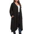 thumbnail image 5 of Cueply Women's Plus Size Cardigan Lightweight Long Sleeve Maxi Long Knitted Tops Open Front Sweater, 5 of 8