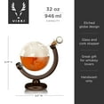 thumbnail image 6 of Viski Globe Glass Decanter for Whiskey, Bourbon, Party Gifts for Men, 32oz, 6 of 7
