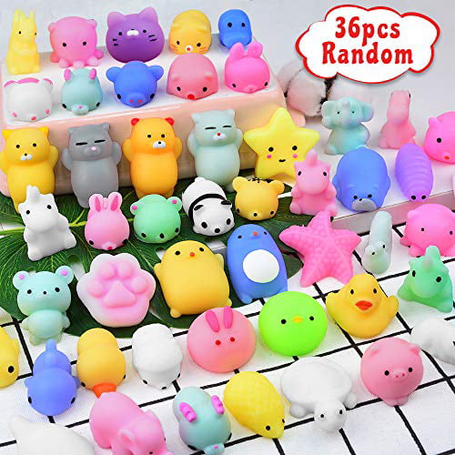 36PCS Mochi Squishy Toys FLY2SKY Party Favors for Kids Mini Squishy ...