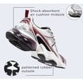 thumbnail image 3 of LUCKY STEP Lightweight Air Cushion Sneakers Mesh Running Walking Shoes,Red&Silver,Womens, 3 of 9