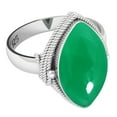 thumbnail image 3 of Natural Green Onyx Women Jewelry 925 Sterling Silver Ring, 3 of 9