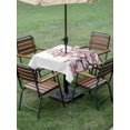thumbnail image 4 of Outdoor Tablecloth with Umbrella Hole for Patio/Picnic/Party/Camping, Cherry Flowers Waterproof Table Cloth Square Cover Washable, Spring Modern Pink Floral Branch (54"x 54"), 4 of 8