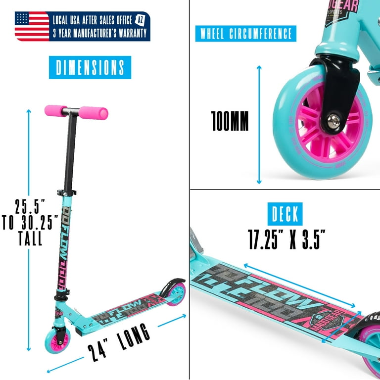 Yorovent 3 Wheel Kick Scooter For Kids, Light Up Wheels, Adjustable