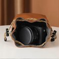 thumbnail image 3 of Leahter Crossbody Bucket Bag Multi-Purpose DSLR Camera Bag Shockproof Protection Travel Camera Backpack, 3 of 5