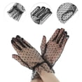 thumbnail image 2 of Unique Bargains 1 Pair Sunblock Mittens Mesh Sun Block Driving Gloves for Women Black, 2 of 5