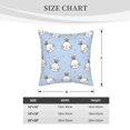thumbnail image 2 of Housses de Coussin Décoratives en Velours Lot de 2, Housse de Coussin Carrée Douce avec Fermeture Éclair Invisible Impression Animal Cute Rabbits, 20"x20 Pouces, 2 of 6