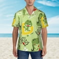 thumbnail image 4 of Goofa Cute Dinosaurs Cartoon Hawaiian Shirt for Men, Unisex Summer Beach Casual Short Sleeve Button Down Shirts,Aloha Tropical Floral print shirt-, 4 of 9
