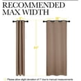 thumbnail image 4 of NICETOWN Window Treatment Thermal Insulated Solid Grommet Blackout Curtains/Drapes for Bedroom (1 Pair, 42 by 84 Inch, Cappuccino), 4 of 7