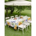 thumbnail image 4 of Outdoor Tablecloth with Umbrella Hole for Patio/Picnic/Party/Camping, Spring Floral Waterproof Table Cloth Rectangle Table Cover Washable, Hydrangea Sunflowers Butterflies Watercolor (60"x 102"), 4 of 8