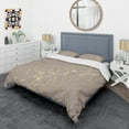 thumbnail image 3 of Designart 'Golden Marble Design II' Mid-Century Modern Duvet Cover Set, 3 of 4