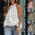 thumbnail image 1 of Ladies Tank Tops Layered Ruffles Casual Stylish Vest Sleeveless Shirts Ladies Camisoles White M, 1 of 5