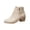 Khaki, variant on Willtoo Women's Ankle Booties Fall Winter Ankle Boots Chunky Block Heel Side Zipper Comfortable Boots Faux Leather Round Toe Short Boots Non Slip Casual Daily Walking Shoes