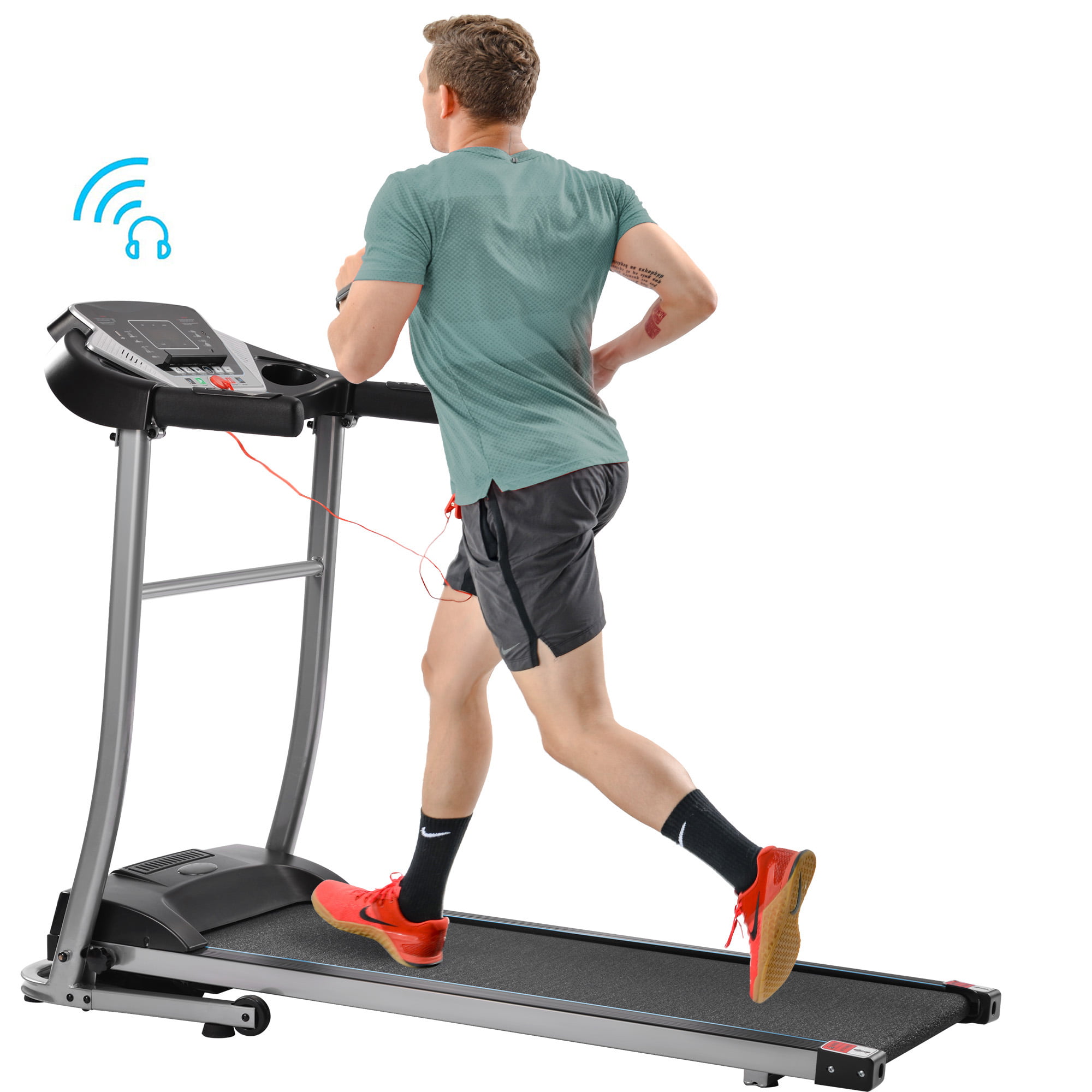 Motorized Electric Folding Treadmill Jogging Running Machine with PAD Holder 
